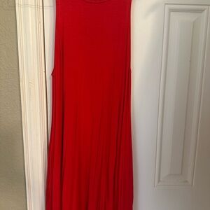 Lulu's Red Asymmetrical Maxi Sundress